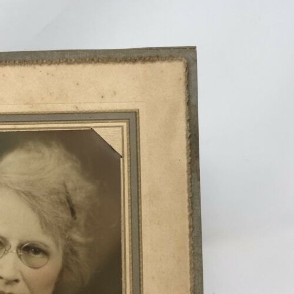 Vtg Portrait Photo 1932 Picture Colorized Print Cardboard Frame VanDyke‎ Studio - Picture 11 of 12